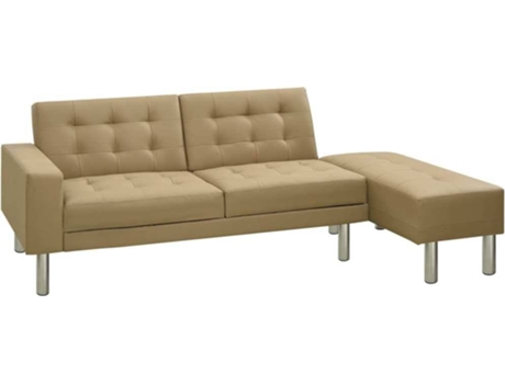 Sofá VIDAXL 323622 (197 x 83 x 41 cm - Couro Artificial - Castanho)