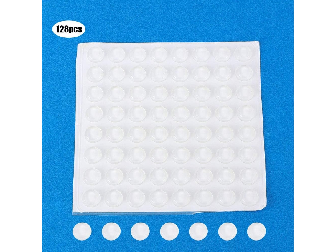 Tapete De Silicone Autoadesivo, Resistente A Impactos, Protetores De Piso, 128 Peças, 12x 4mm, Para Artesanato Em Vidro
