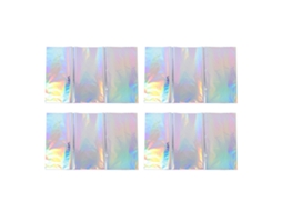 4pcs Toalha De Mesa Iridescente Descartável De Plástico Retangular Com Efeito Laser Para Festas E Cerimônias