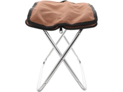 Banqueta Dobrável para Camping de Tecido, Aço e Pe Dobrável, Leve | S/MARCA