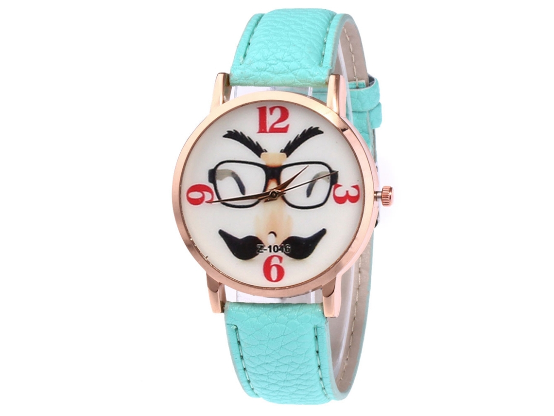 Reloj De Pulsera De Cuarzo Con Correa De Cuero Pu Zhoulianfa Moda Unisex (menta)