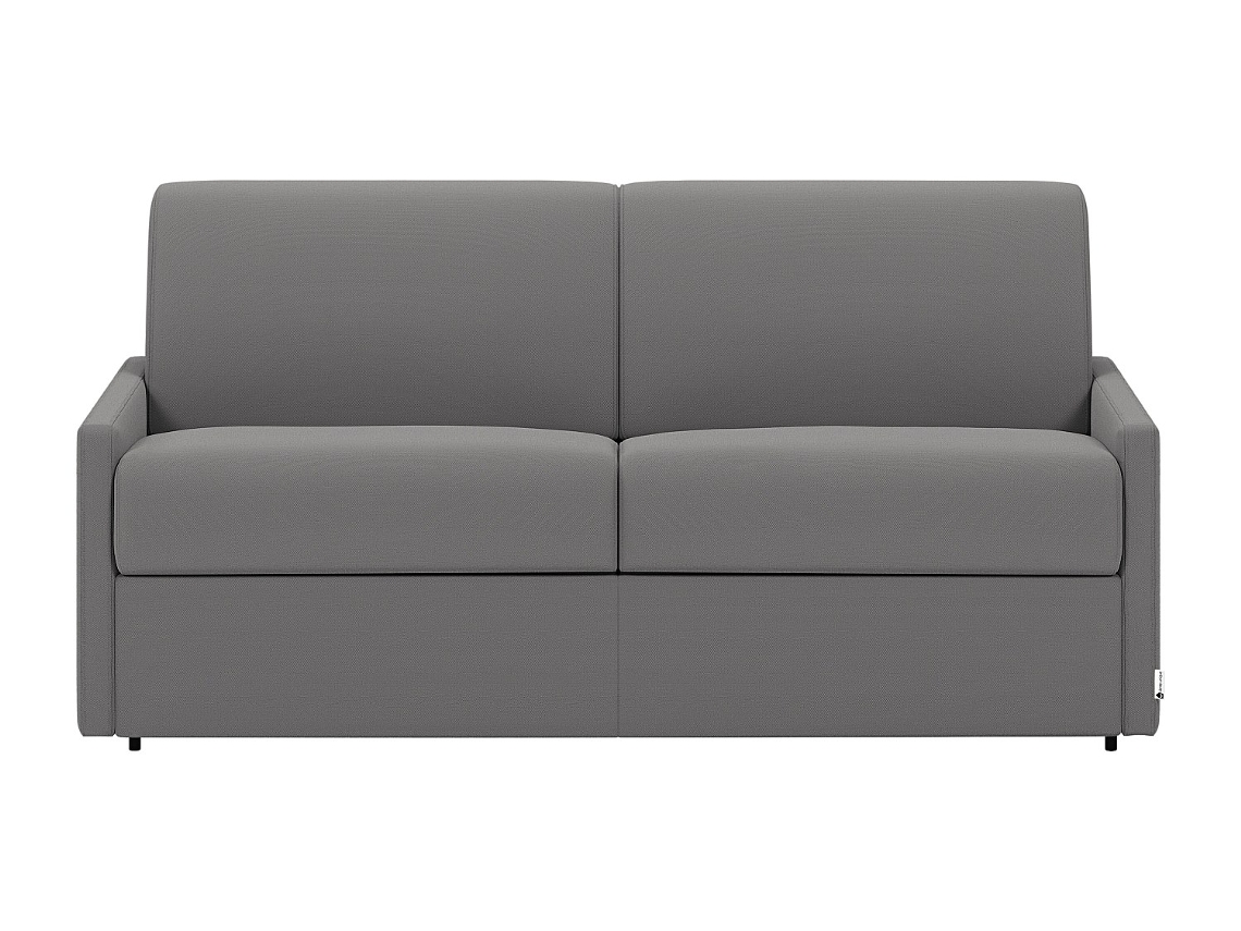 Sofá Cama Calife VENTE-UNIQUE.PT (Cinzento Claro - Tecido e Veludo - 190x94x85 cm/Dimensões da cama: 160-179 cm)