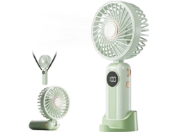 Mini Ventilador 5 Vel 1200mah Dobrável Led