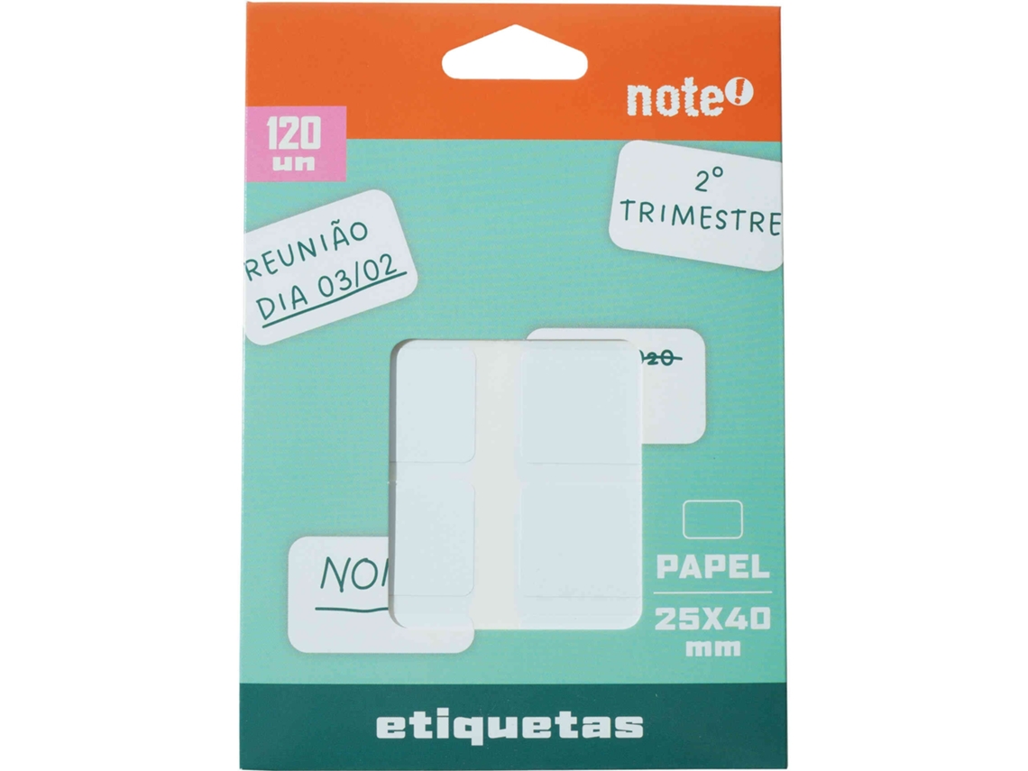 Conjunto 120 Etiquetas Adesivas 25x40mm Note!