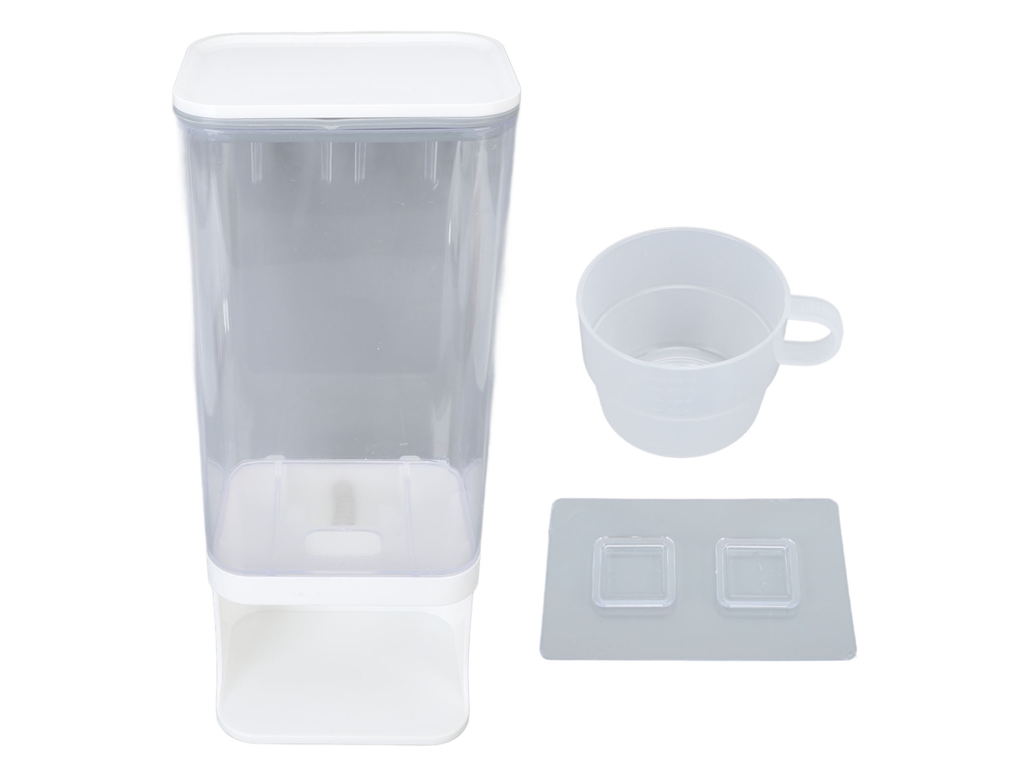 Recipiente Hermético de Arroz com Dispenser de Pressão Parede Montado 1.5l para Grãos S/MARCA