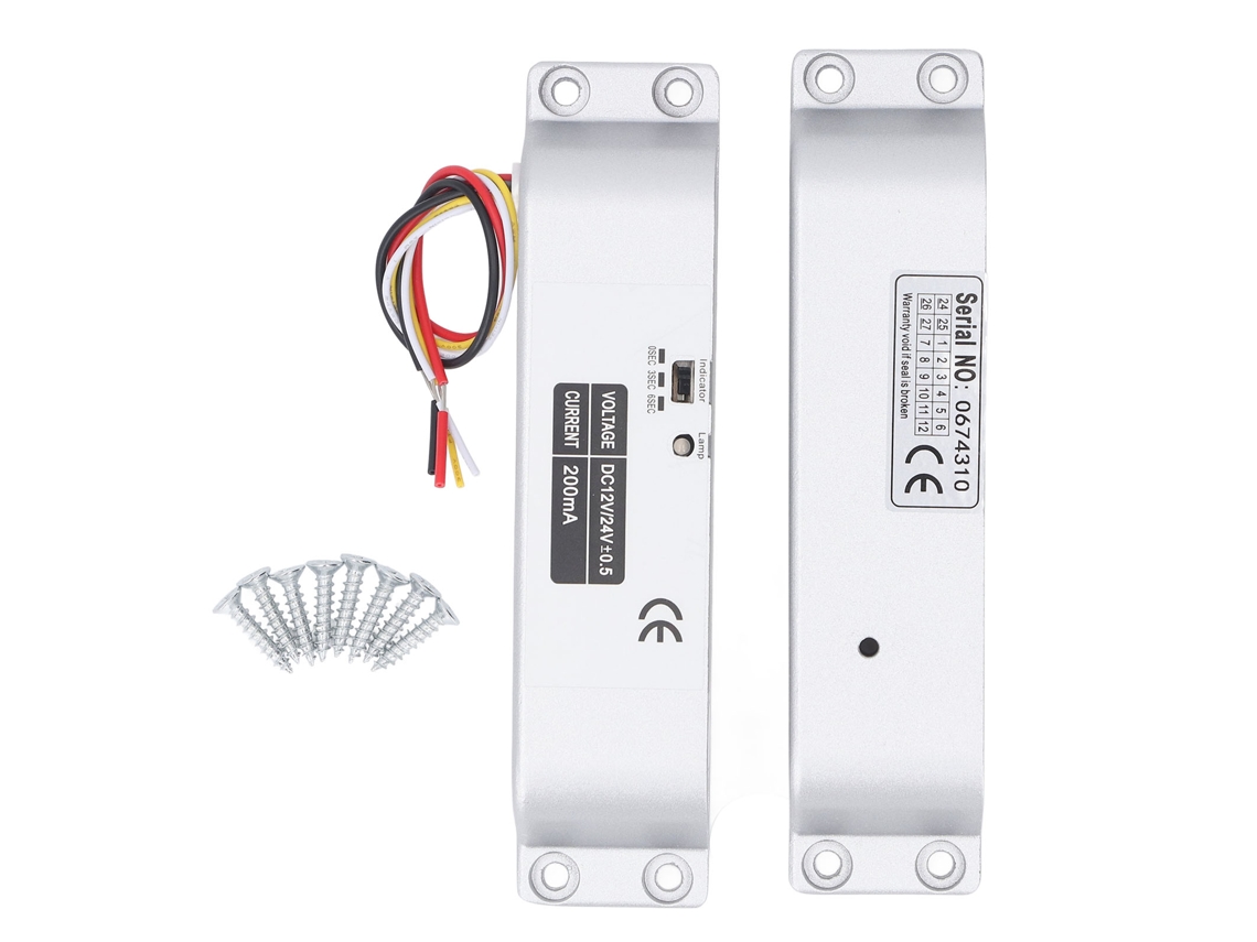 Firstx Electrical Dater Fail Safe NC com retardo de tempo DC12V 24V para portas de madeira e vidro