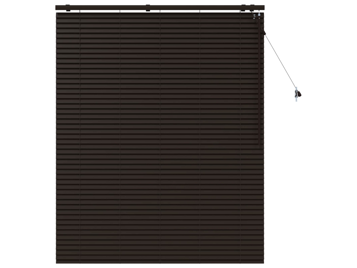 Maison Exclusive - Cortina Veneziana Marrom Escuro 130 X 160 Cm 35 Mm