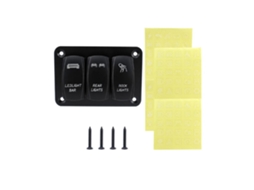 Painel de Chaves Seletoras de 3 Vias e 5 Pinos para Automóveis e Embarcações 12v/24v com Luz Indicadora Ideal para Autocara (toggle Switches)