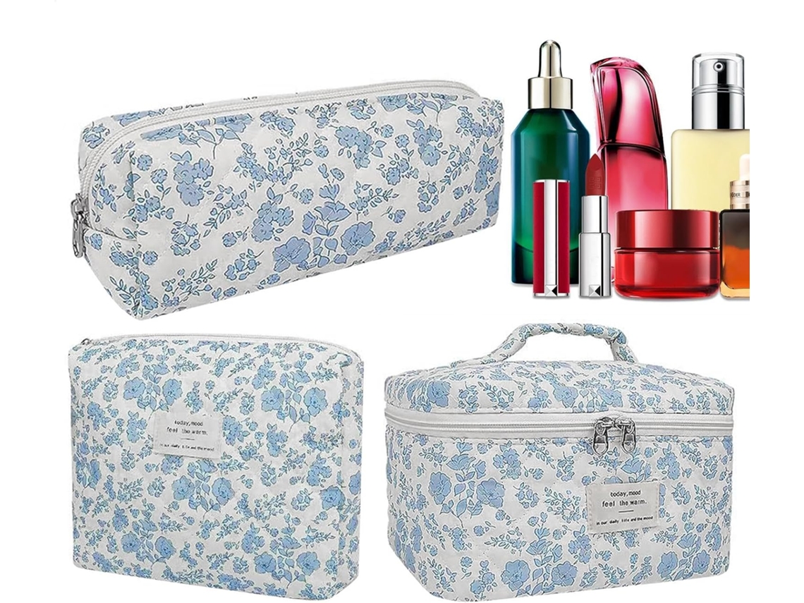 Nécessaire Floral Feminina, Stojo Organizador Grande.