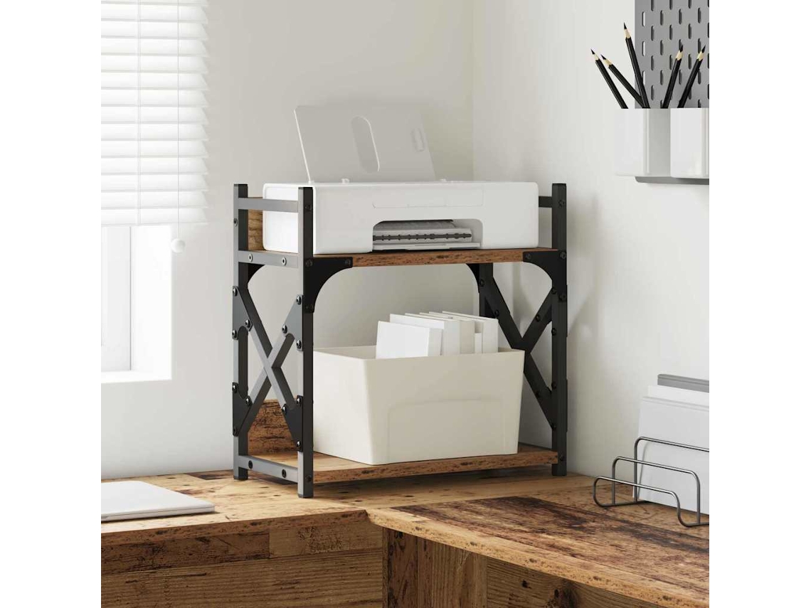 Vidaxl Suporte Para Impressora Madeira Antiga 40 X 20 X 40 Cm