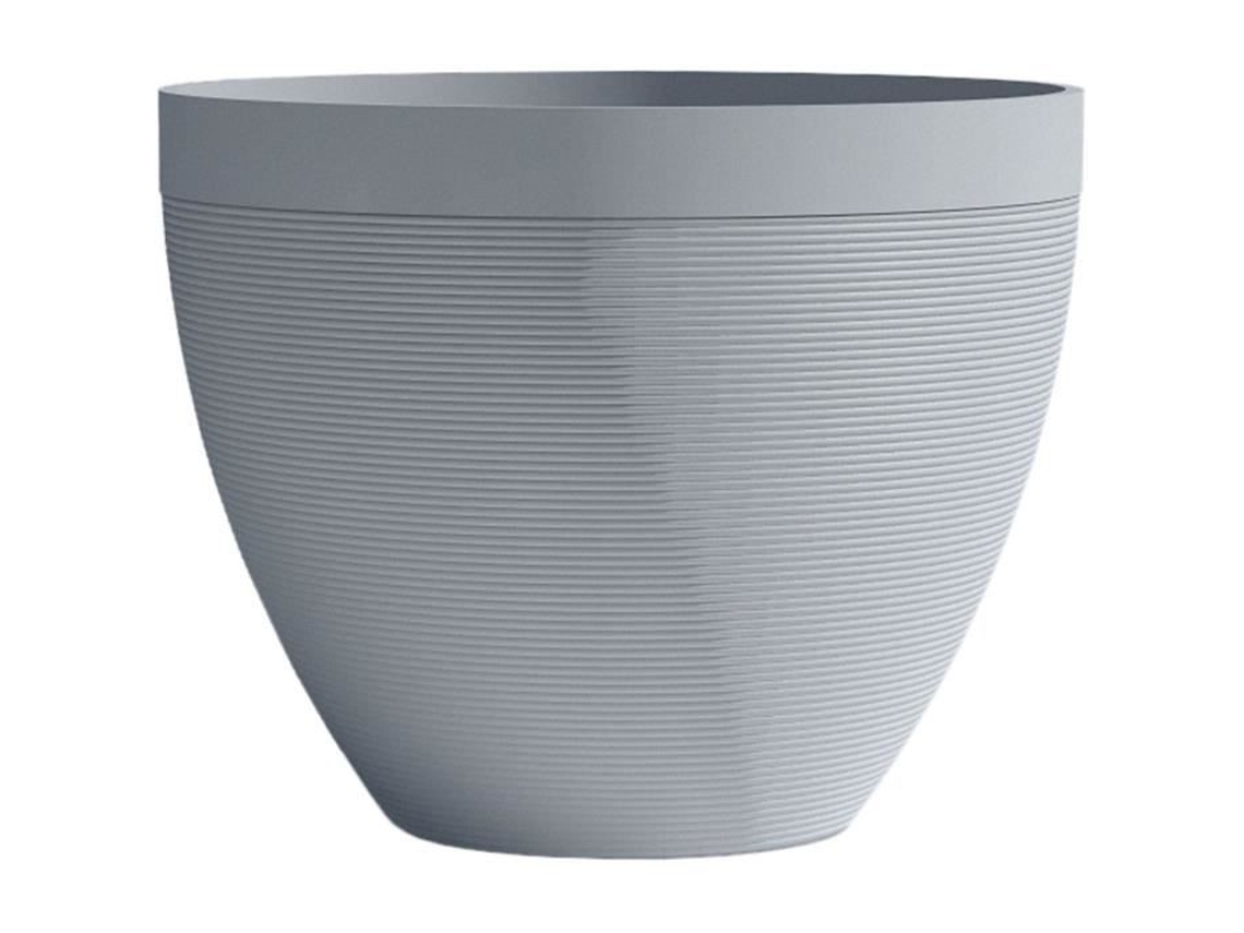 Vaso - GARDEN ID - Green Care Impact Azul-Cinza - 50 x 41 cm - 10 anos de garantia - 100 reciclado - resistente a UV/gelo