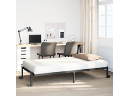Vidaxl Estrutura De Cama Sem Colchão Dobrável 107x203 Cm Aço Preto