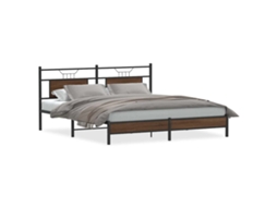 Estrutura de Cama Derivada de Madeira Carvalho Castanho MAISON EXCLUSIVE
