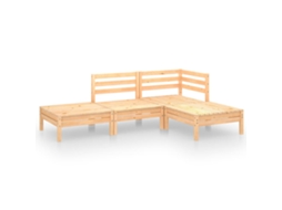 Garden Lounge Set, Garden Lounge Sets Vidaxl Marrom Madeira De Pinho (n/a)