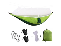 Rede de dormir leve com mosquiteiro anti mosquito resistente para acampamentos e jardim 260x140cm S/MARCA