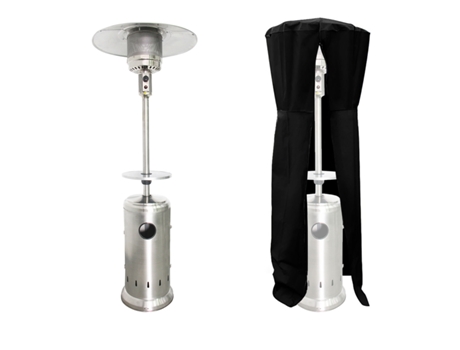 Estufa a Gás Oslo para Exteriores - Aço Inoxidável Capa e Mesa HAPPY GARDEN