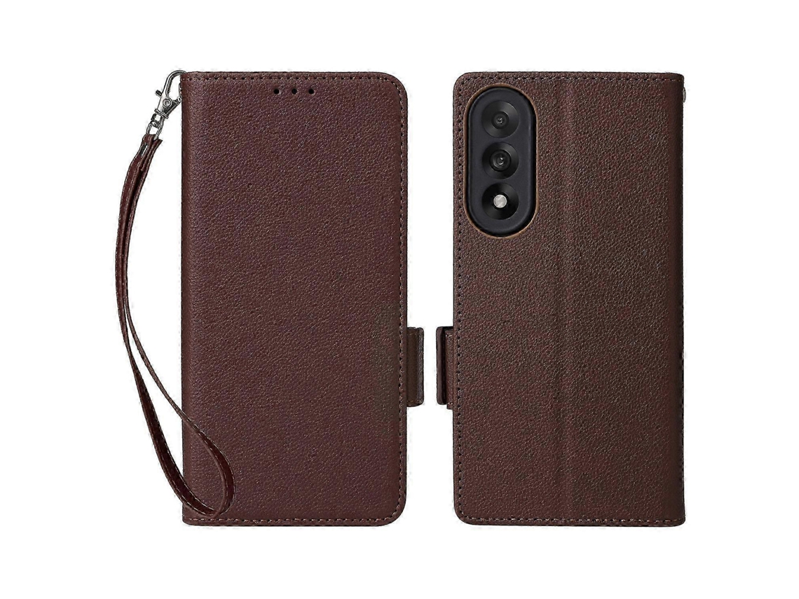 25-26 For Oneplus Nord 5 5g Case With Wrist Strap Litchi Texture Pu Leather Wallet Phone Cover