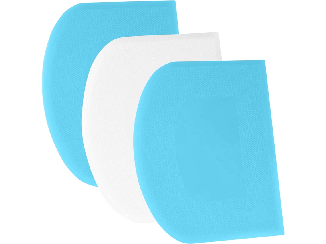 Raspador de Massa, Cartão de Massa, 3pcs, Azul + Branco ZYBLSSBB