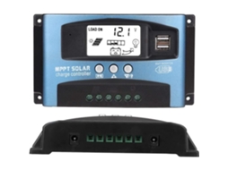 Controlador de carga solar MPPT 40A 50A 60A 100A Regulador de painel solar Regulador de bateria de carga Porta USB dupla Terra negativa 187 S/MARCA