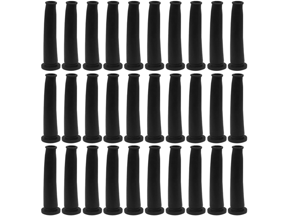 Conjunto De 30 Capas Protetoras De Borracha Preta