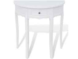 Mesa Consola Meia Lua Com Gaveta Branco Lovely Home