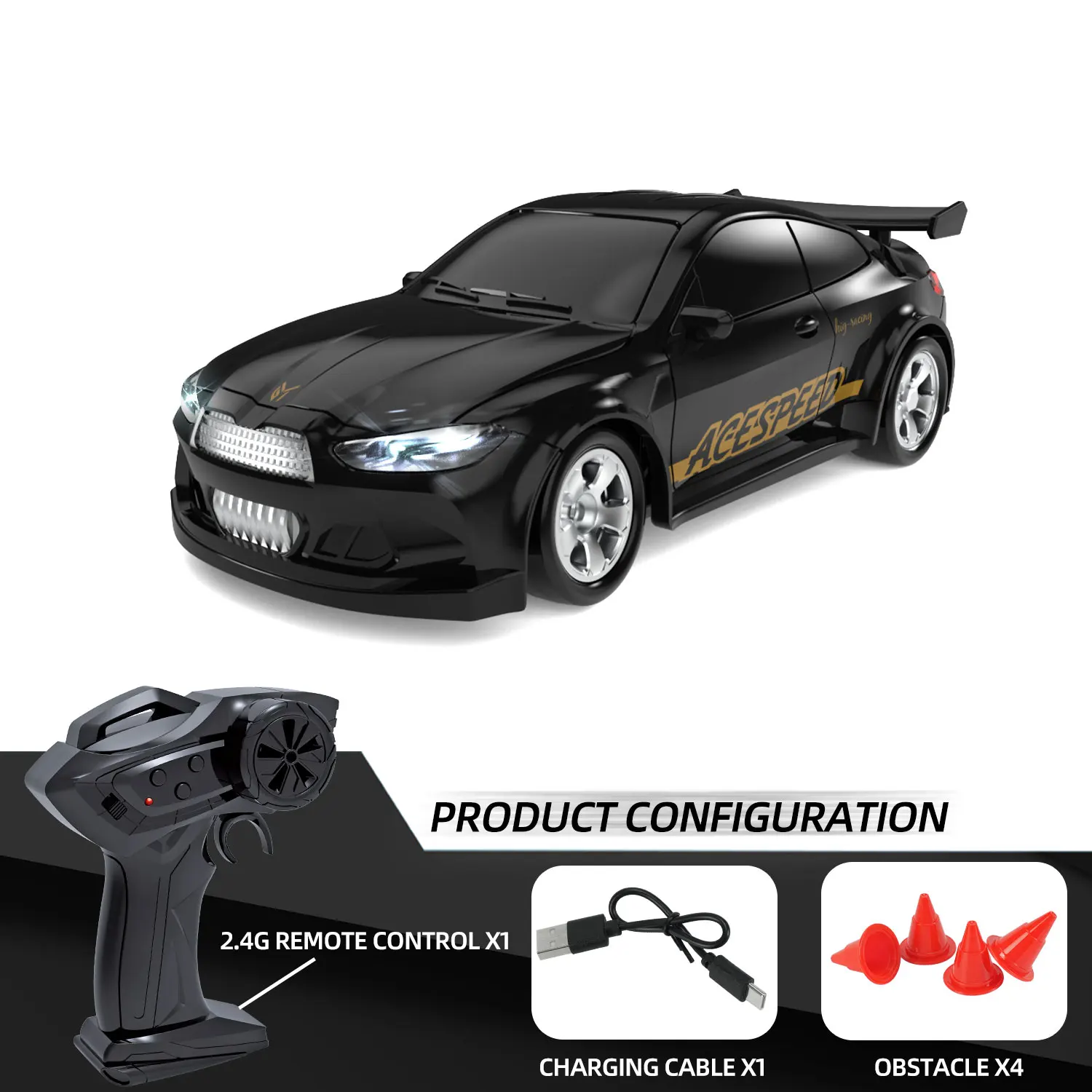 (rosa) Mini Carro De Mesa Com Controle Remoto E Luzes, Brinquedo Elétrico De Verdade