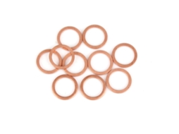 Conjunto de 10 Arruelas Cobre Planas para Vedação Automóveis , Dimensões 12 X 16 1 5 Mm . CHABERLU