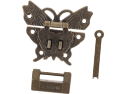 Cadeado Mini Retro Lock Com Trava Antiga Para Caixa De Madeira, Uso