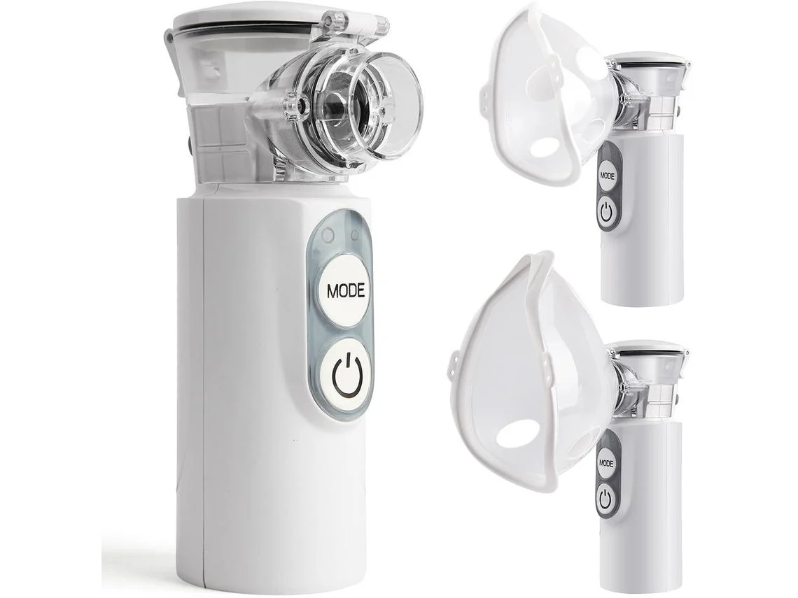 Inalador Portátil Nebulizador Portátil para Problemas Respiratórios com Pontas de Spray Substituíveis Usb Recarregável para Viagens em Casa CHRUI
