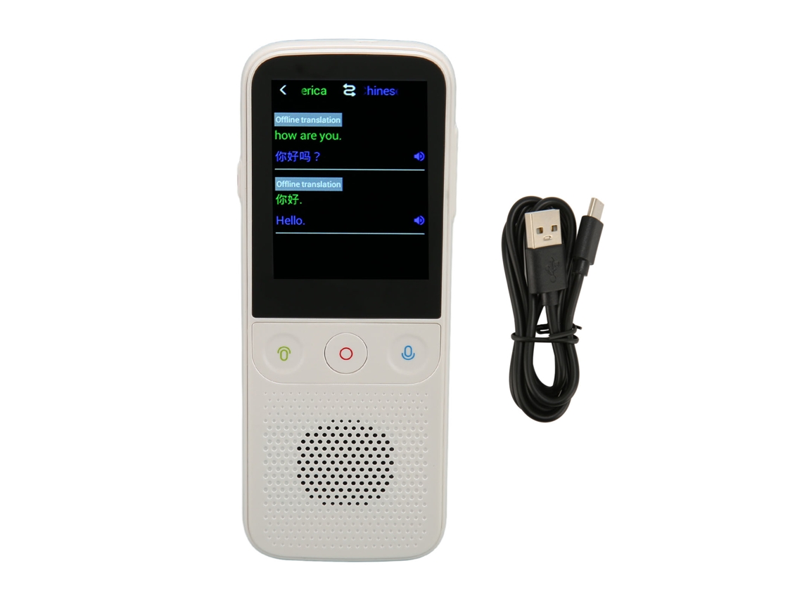 112 Idiomas Smart Voice Translator 2,4 Polegadas Touch Screen 1 Gb Ram 8 Gb Rom Portátil Wifi Language Translator Dispositivo Branco
