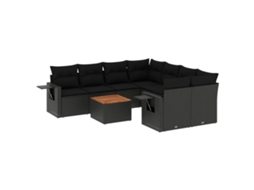Garden Sofa Set, Garden Sofa Sets Vidaxl Preto Rattan / Vime (n/a)