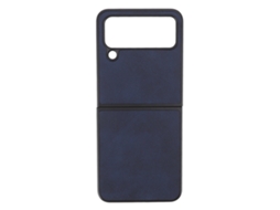 Aetheria capa de Couro Sintético Anti queda e Resistente a Arranhões para Samsung Galaxy Z Flip 4 Azul