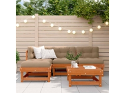 Vidaxl Conjunto De Lounge De Jardim 13 Unid. Castanho Encerado