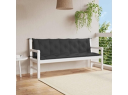 Vidaxl Almofadão Banco De Jardim 180x(50+50)x7cm Tecido Oxford Preto