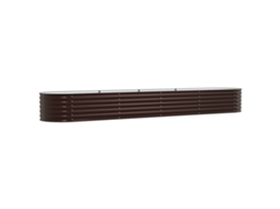 Conjunto 1 Vaso De Metal Vidaxl Castanho Aço (400 X 80 X 44 Cm)