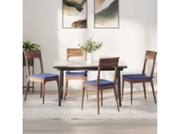 Vidaxl Almofadas De Assento 4 Pcs Azul Jeans 40 X 40 X 3 Cm Tecido