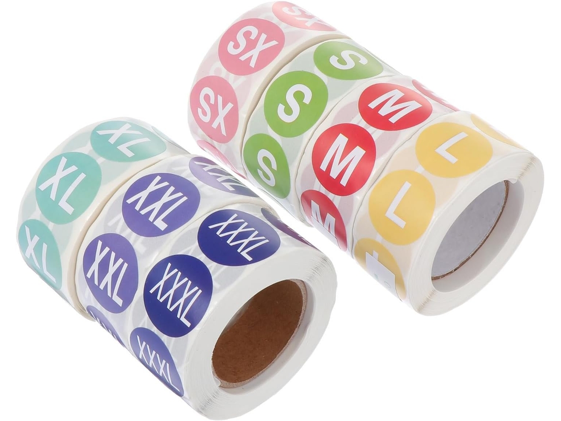 Rolos De Etiquetas De Papel Autoadesivas Redondas E Fáceis De Ler