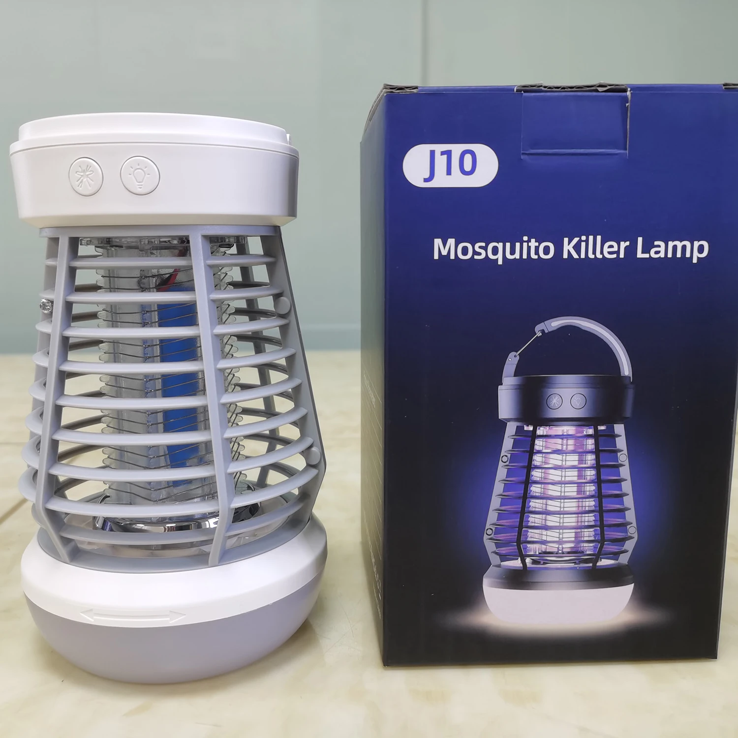 (branco) Lâmpada Portátil Mata-mosquitos Com Design Recarregável Via Usb.