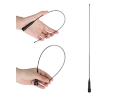 Aetheria antena Flexível Bnc Walkie Talkie 10w Banda Dual Uv 144/430mhz para Rádio Two Way