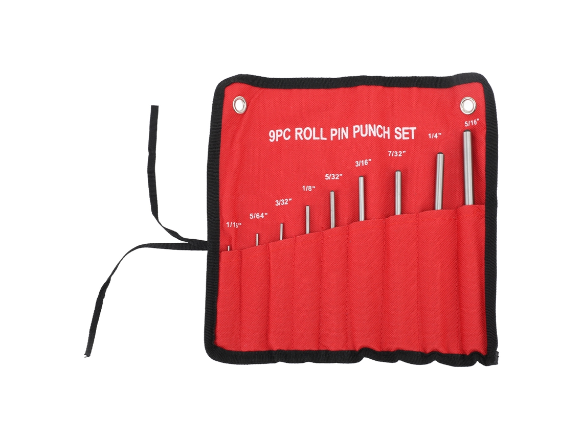Conjunto de Punções de Rolamento Aço Temperado 9pcs