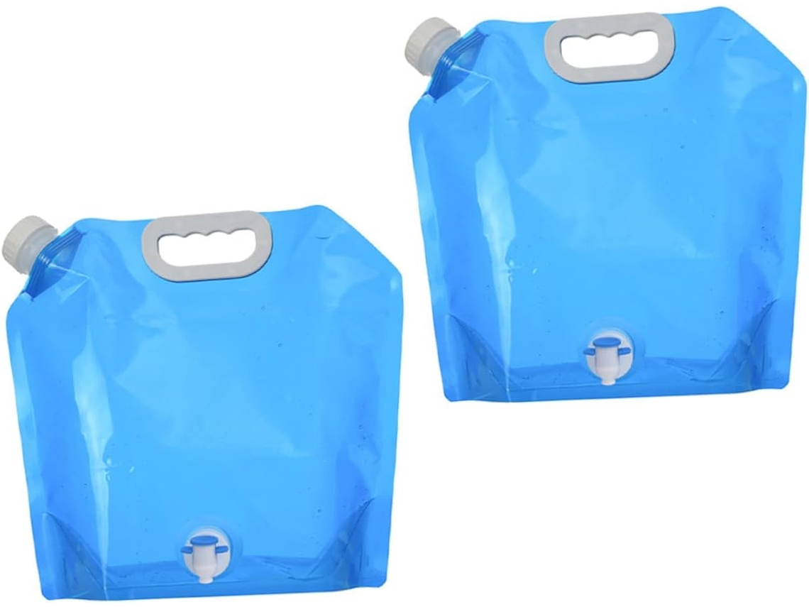 Bolsa De Água Dobrável E Portátil De 10 Litros Com Válvula E Alça, Recipiente Flexível Para Atividad Gokoco
