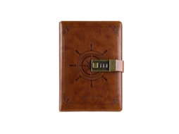 Diário De Couro Com Cadeado, Senha De Código, Caderno Secreto Para Anotações