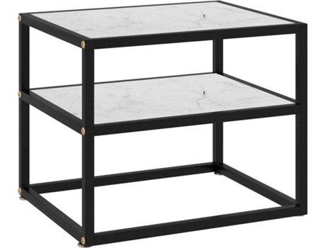 Mesa consola 50x40x40 cm vidro temperado branco