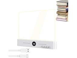 Luminária De Leitura Com Painel Led, Design Multifuncional, 18, 5x 2, 4x 15, 3cm, Com Função De Temporizador Inteligente