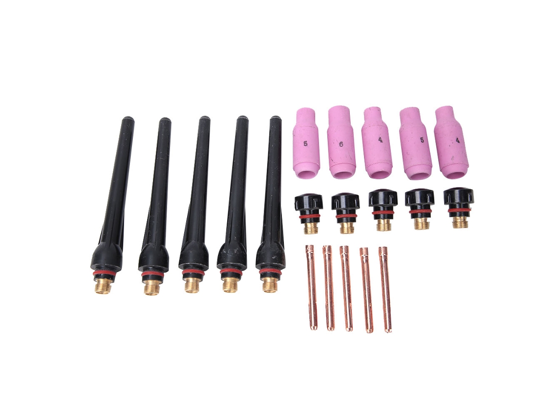 20 Peças/conjunto Bico Cerâmico 2,4mm, Punho Traseiro Longo/curto Para Soplete Tig Wp-17/18/26