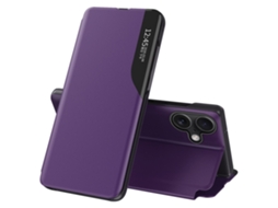 Capa Em Couro Pu, Para Apple Iphone 16 Pro Max , Cor Roxo