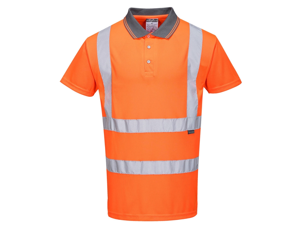 Polo De Manga Curta De Alta Visibilidade Ris / Laranja / S Portwest
