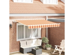 Vidaxl Toldo Retrátil Amarelo 350 X 200 Cm Tecido