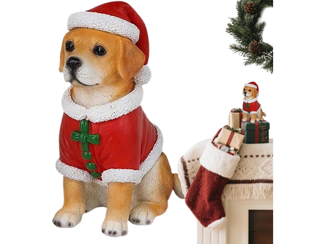 Estátua De Cachorro Em Resina Para Natal, Artigos De Festa E Decoração |