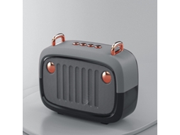 (cinza) Novo Alto-falante Bluetooth Portátil Criativo Bs32d Com Desenho Animado